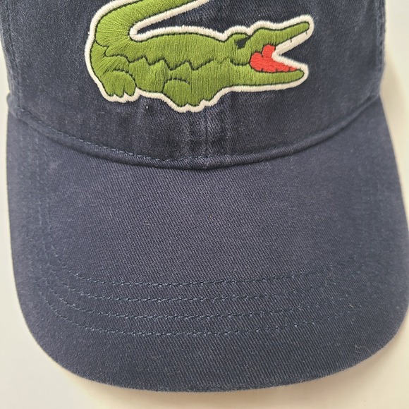 Lacoste Hat Adjustable (Fits Small) Crocodile Strapback Blue Cotton Casual Wear - Picture 3 of 11